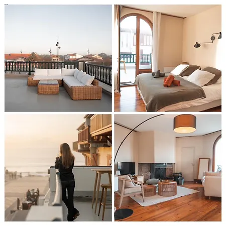 Les Basques, Vue Et Acces Directe A La Plage, Immense Terrasse, Place Des Landais Hossegor, Quartier Tres Anime, Ideal Pour Un Sejour Entre Amis Apartment *