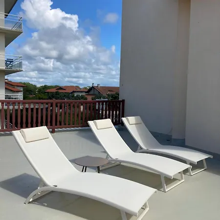 Les Basques, Vue Et Acces Directe A La Plage, Immense Terrasse, Place Des Landais Hossegor, Quartier Tres Anime, Ideal Pour Un Sejour Entre Amis Lejlighed