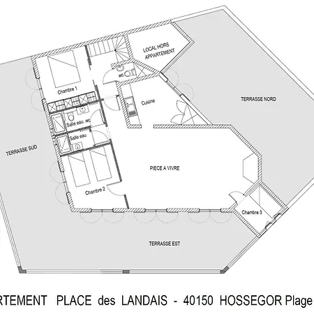 Le Coolin Loft, Vue Et Acces Directe A La Plage, Immense Terrasse, Place Des Landais Hossegor, Quartier Tres Anime, Ideal Pour Un Sejour Entre Amis Lejlighed *