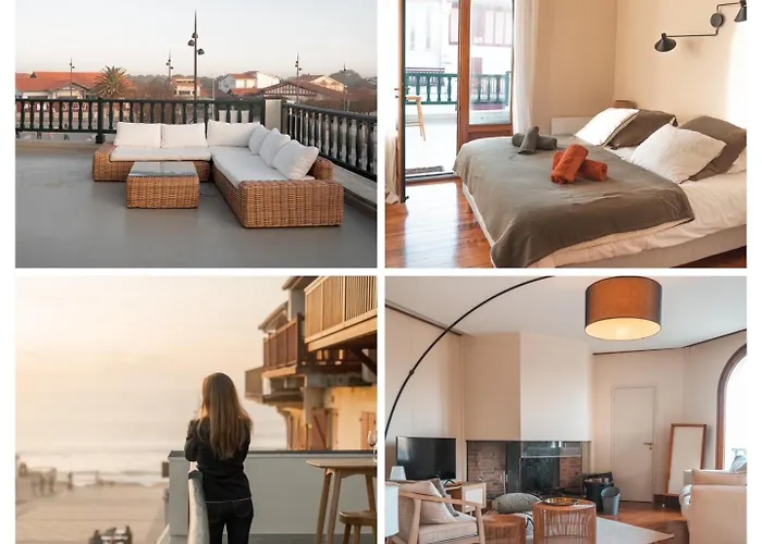 Les Basques, Vue Et Acces Directe à La Plage, Immense Terrasse, Place Des Landais Hossegor, Quartier Très Animé, Idéal Pour Un Entre Amis Appartement *